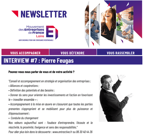 Entractive dans la newsletter du MEDEF Loire